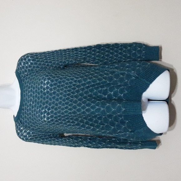 Anthropologie Moth women open knit sweater XS high low zipper accent festival - Picture 1 of 10